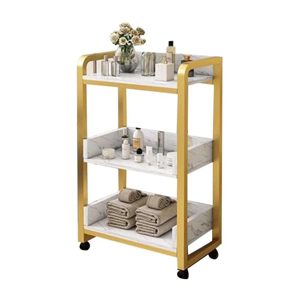 JKJZSALJ Salon Trolley Storage Hairdresser Trolley On Wheels Mobile Hairdressing Cabinet Slide Out Utility Cart Shelving Units Multiple Utility Storage,D,80x44x34cm