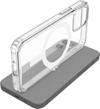 STORETOLERANS iPhone 12 ve iPhone 12 Pro ile uyumlu Magsafe Wireless Şarj Özellikli Şeffaf Kılıf Airbag Korumalı Gelişmiş Dayanıklılığa Sahip Şeffaf Kılıf - İnce Tasarım