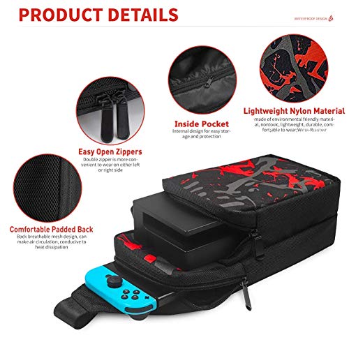 Travel Bag For Nintendo Switch, N-Switch Accessory Durable Shoulder Bag, Cross Body Backpack With Breathable Mesh, Carrying Case For Game Sets #TOP3