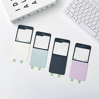 Z Flip 5 Back Glass Replacement for Samsung Galaxy Z Flip 5 Phone Back Cover Glass with Pre-Installed Tape+Toolsd (Graphite)