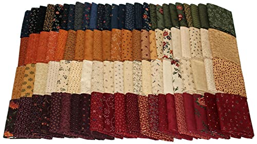 Fields10 Fat Quarters - Kansas Troubles by Moda Fat Quarter Bundle Calico Floral Flowers Classic Reproduction Style Quality Quilters Assorted Cotton Fabrics M22805b