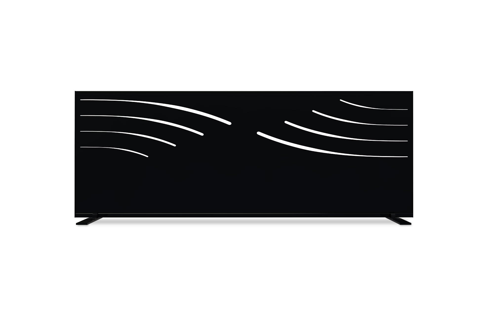 CASANOOV Panneau Décoratif VELETA 160x60 cm (1,6x0,6 m – 1 m²) Acier Noir – Motif Nature Côté Droit – Brise Vue Occultant Extérieur – Fixation Murale ou Sol – Panneau Jardin Terrasse Durable Moderne