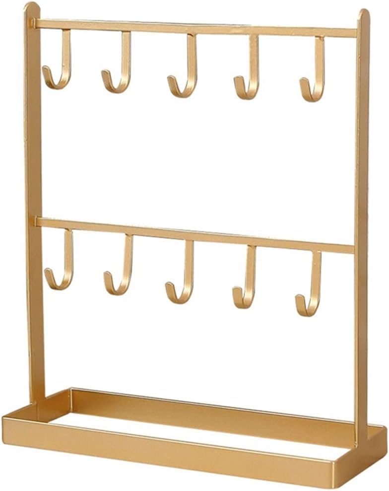 Tabletop Iron Jewelry Jewelry Earring Hanger Necklace Ring Earring Earring Shelf Display Shelf Porch Key Rack (Color : B Size : 20.5 x 7.5 x 24cm) (C 20.5 x 7.5 x 24cm)