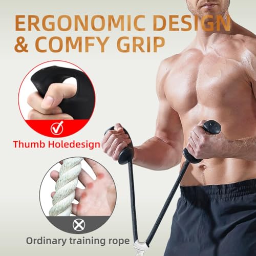 Entraînement en Force Triceps Biceps avec Corde Double Head Rope Gym