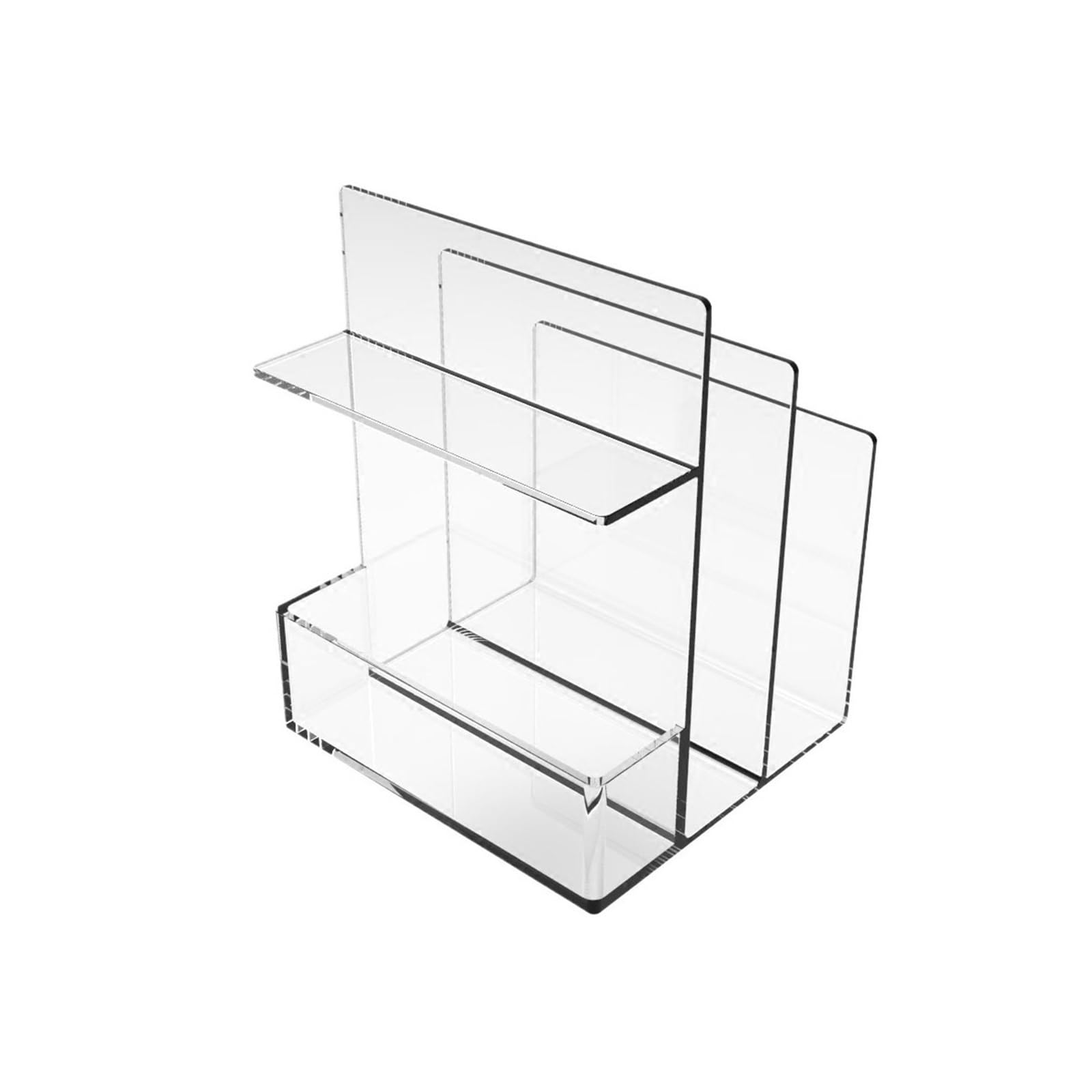 Huangj-0527 Book Storage Minimalist Transparent Acrylic Small Bookshelf Student Storage Box Office Supplies