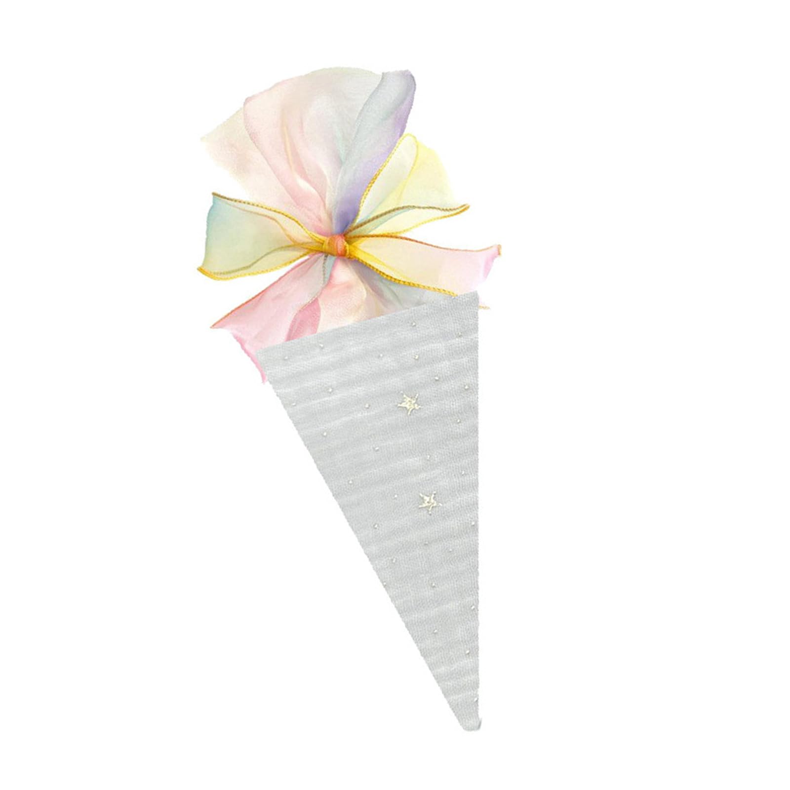 Jazuaiao Interactive Ice Cream Cone Bowknot Ornament for Family Gatherings, Fabric Party Accessory Kids Holiday Unique Fabric Party Giveaways