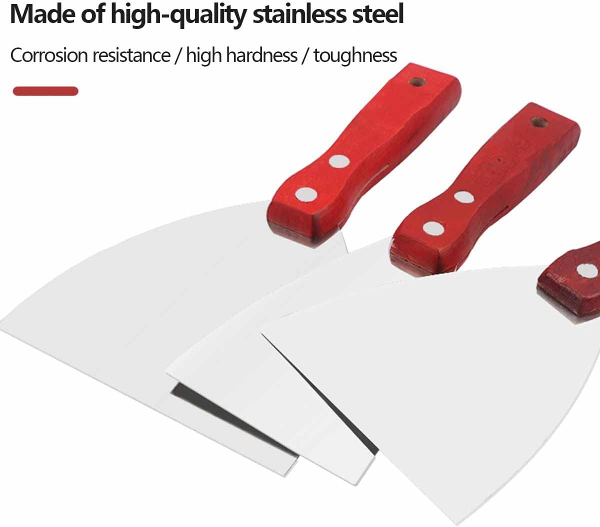 Putty Scrapers Knife,Professional Putty Knife, Premium Polished All-Metal, Ergonomic for Drywall Finishing, Plaster Scraping, Decals, and Wallpaper,2inch (Size : 6inch)