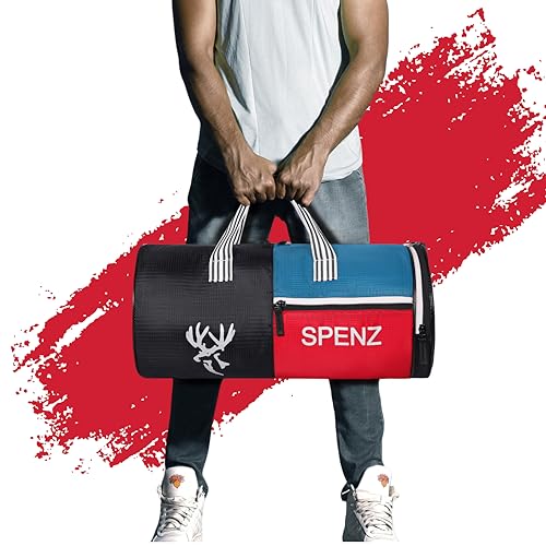 Image of SPENZ Bags Polyester 28L Water Resistant Sports Duffel Gym Bag for Men & Women with Shoe Compartment