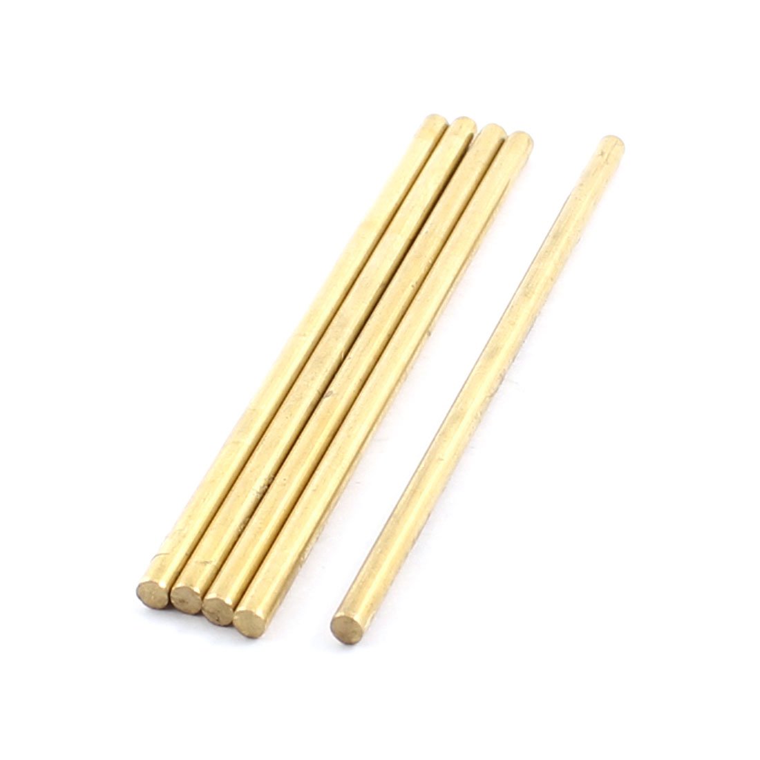 Aexit 5Pcs 3mm Electrical equipment Dia 80mm Length Brass Round Rod Shaft for RC Toy Car