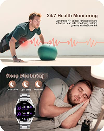 Lige Smart Watch For Men, Fitness Tracker With Heart Rate/Blood Pressure/Sleep Monitor, 1.32'' Hd Screen Smart Watches For Ios And Android With Bluetooth Call, Ip67 Waterproof Smartwatch, Black #TOP3