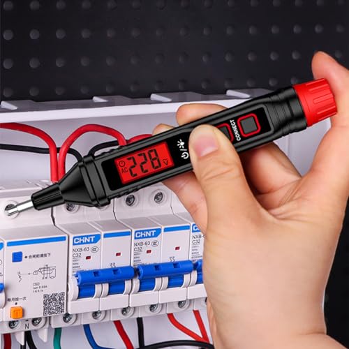 Image of Voltage Test Pen,SIUKE Digital Voltage Tester Pen Screwdriver 12V-300V AC Voltage Detector Slotted Screwdriver Test Pen Intelligent Induction Electroprobe for Home Appliance Repairing and Detection