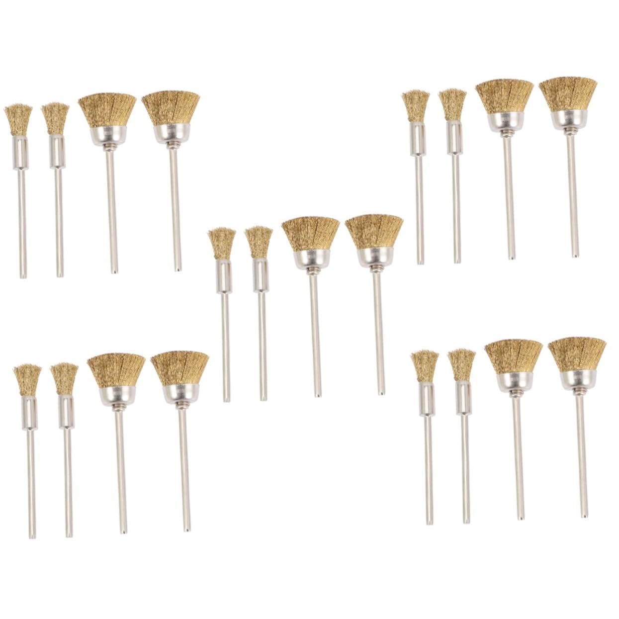 Healeved 20pezzi Spazzola Pulizia Trapano Unghie Rame Per Pulizia Profonda Testine Smerigliatrici Utensile Di Manutenzione Per Nail Art e Ricostruzione Unghie