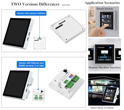 ESP32-P4 Smart 86 Box Development Board, ESP32-P4 Chip Onboard 4inch IPS 720 x720 Pixel Touch Display, Enable Smart Living & Industrial IoT, Supports AI Voice Interaction (Support External Camera) - Image 6