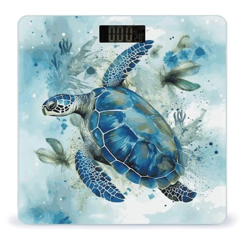 Báscula Digital de Baño Azul Sea Turtle de Alta Precisión miniatura 1