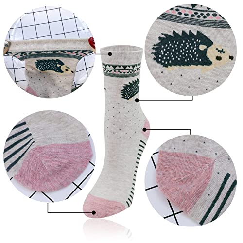 Lovful 2 Pairs Womens Casual Socks - Cute Crazy Lovely Animal Hedgehog,Multicoloured #TOP5