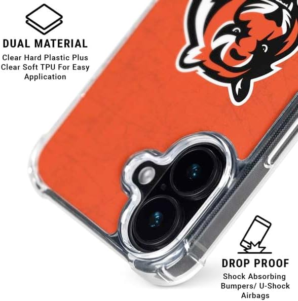 Skinit Phone Case Compatible with MagSafe iPhone 16 - Officially Licensed NFL Cincinnati Bengals - Alternate Distressed Design