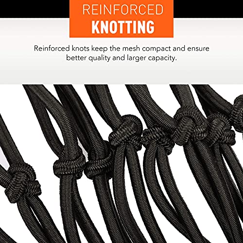 Omt 3X4 Ft Heavy Duty Cargo Net For Pickups Suvs Vans Semis | 6X8Ft Max Bungee Cord Net For Truck Bed Roof Rack Trailer More With Handmade Knotting, 12 Carabiners, Storage Bag #TOP6