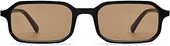 Retro Skinny Rectangle Sunglasses for Men Women 90s Narrow Sunnies Vintage Thin Frame AP3740