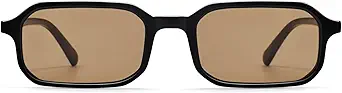 Retro Skinny Rectangle Sunglasses for Men Women 90s Narrow Sunnies Vintage Thin Frame AP3740