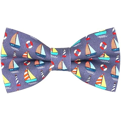 OCIA Cotton Sailboat Bow Tie for Boys Cover