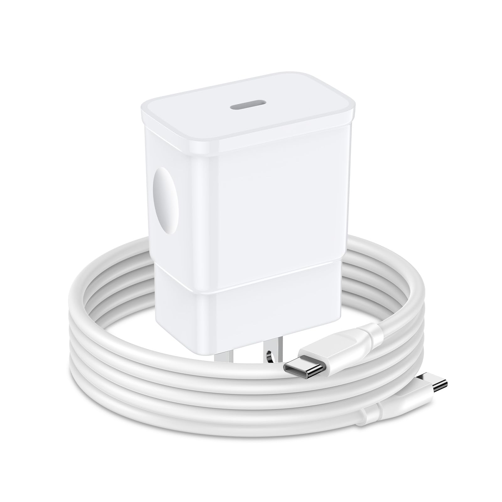 25W Samsung A15 5G Charger Block Type C Android Phone Charger for Samsung Galaxy A35 S24 Ultra A55 A25 S23 FE A54 A14 A32 A13 A53 S22 S21, 6ft 60W USB C to C Power Cord, Super Fast Charging Wall Plug