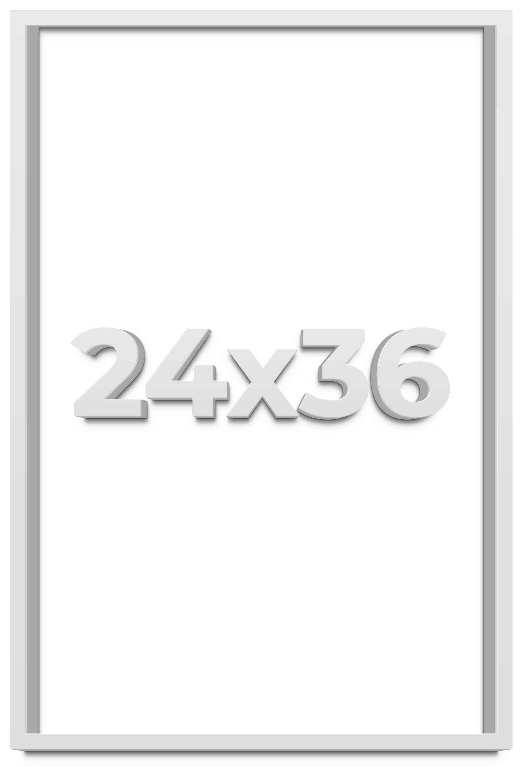 24x36 White Shadow Box | 1.5 Inches Deep | Solid Wood | Display Frame | Includes Shatter Resistant Acrylic Plexiglass, Backing and Hanging Hardware