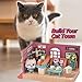 kvlidvo Koko's Cat Town DIY Miniature House Kit,Tiny House Cafes Building Kit,Dollhouse for 3 and up, Dollhouse Building Kit with Cats,Cat Toys Gift for Teens Kids Ages 3+