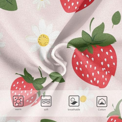 Wusikd Strawberry Sunflower Girls' Underwear Cotton Daisy Girls Briefs Soft Toddler Underwear 2T3