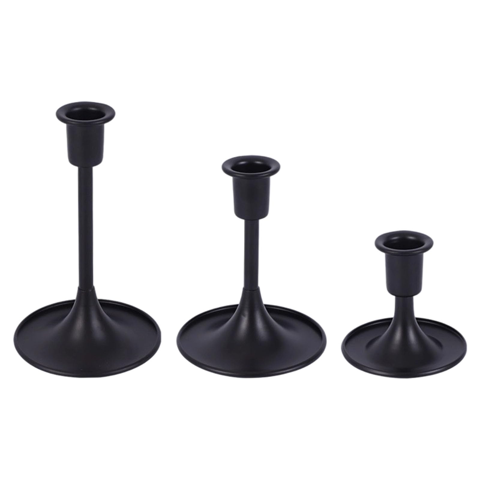Iron Holders 3Pcs Home Accent with Scrollwork Detailing for Fireplaces Mantels Decoration European Styles Holders