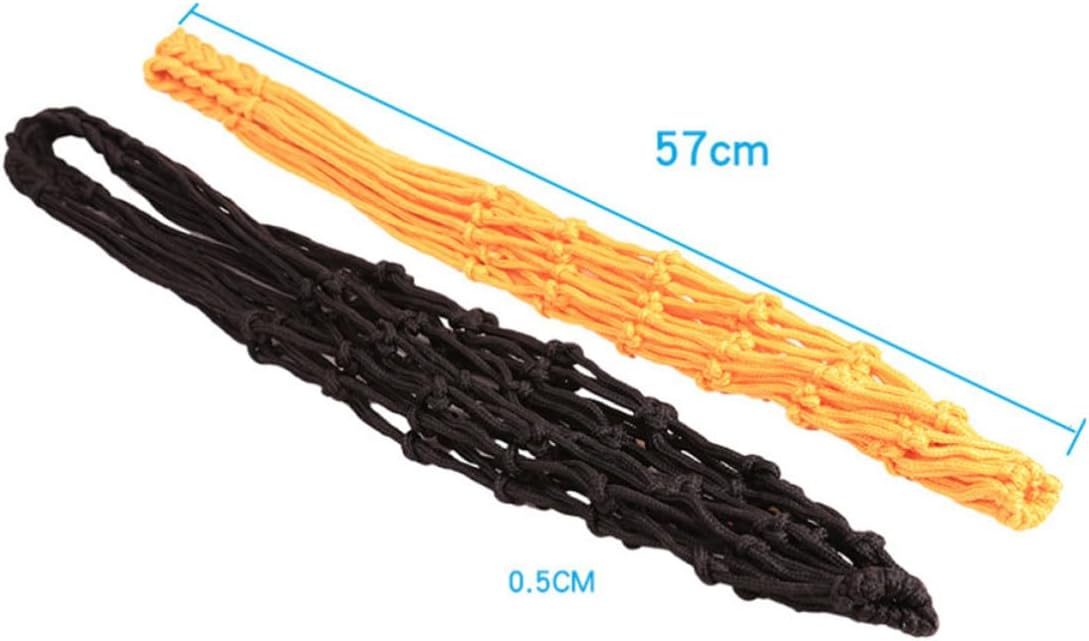 2pcs Portable Yellow Mesh Ball Net Bag with Adjustable Rope for Volleyball and Basketball Outdoor Sports Storage and Carrying