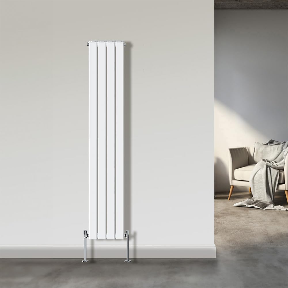 NRG 1800x272mm Double Flat Panel Designer Tall Vertical Radiator Central Heating White