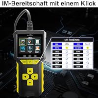 Lescars Diagnosegerät: Professioneller 2in1-OBD2-Scanner und Batterie-Tester, HD-Farbdisplay (Kfz Diagnosegerät, OBD Diagnose, Auto) – Ansicht 2