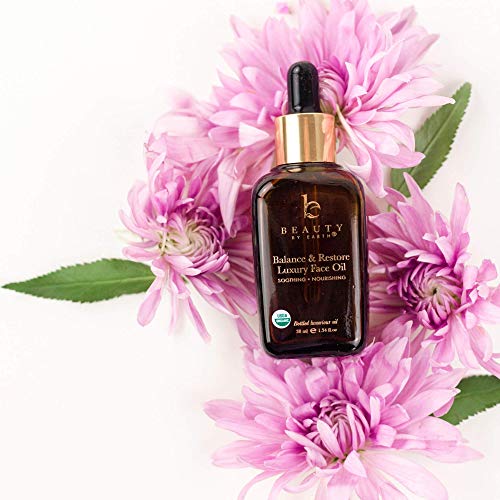 Beauty By Earth Organic Face Oil - Balance & Restore Facial Oil, Best For Oily, Acne Prone Or Problematic Skin, Hydrating Oil For Face Helps Skin Look Balanced, Plump And Youthful #TOP6