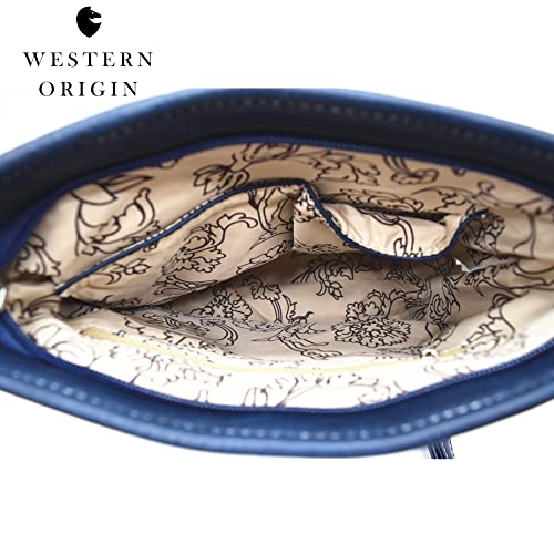 WESTERN ORIGIN American Flag Stars and Stripes Studs Crossbody Handbag USA Patriotic Women Purse Leather Single Shoulder Bag4