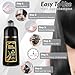 MEIDU Black Hair Dye Shampoo 3 in 1 for Gray Hair, Black Hair Dye for Women Men, Hair Color for Women Herbal Ingredients Natural (500ml,16.9oz) (Black)