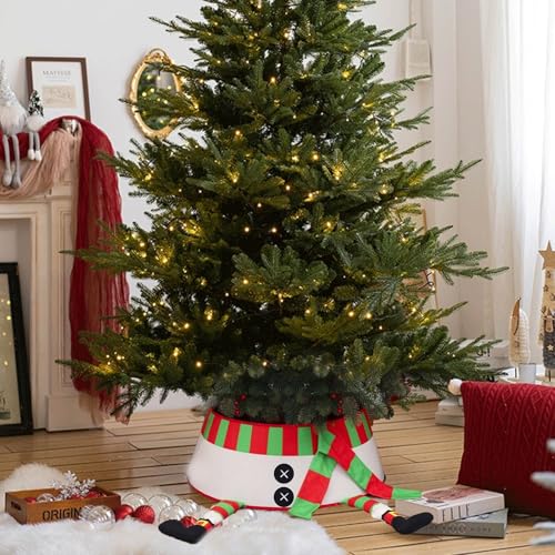 Jupe de couverture d'arbre de Noël masquant les câbles électriques du sapin - 4