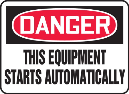 Panneau danger equipement Accuform pour securiser les lignes automatisées
