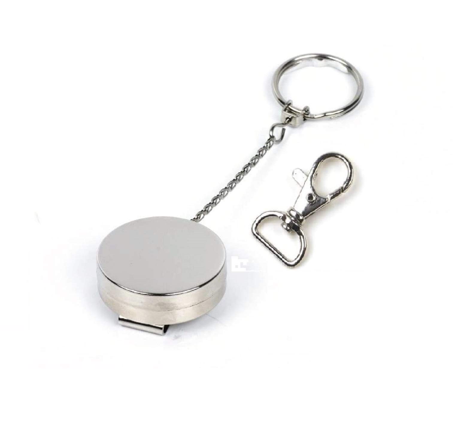 Porte-badge à câble enrouleur métallique Waizmann.IDeaS® - avec mousqueton, anneau de 40 mm de diamètre, cordon rétractable très