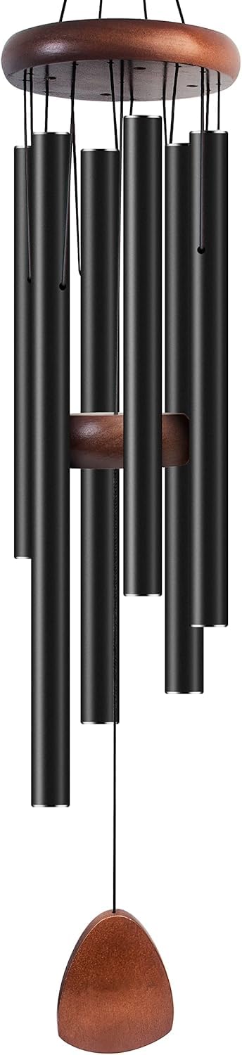Sehaz Artworks Wind Chimes for Balcony | Balcony Decoration Items | Garden Decoration Items Outdoor | Wind Chimes for Home Positive Energy | Hanging Bells for Home Decorations | 5 Tubes Black - 95 CM-picture-23