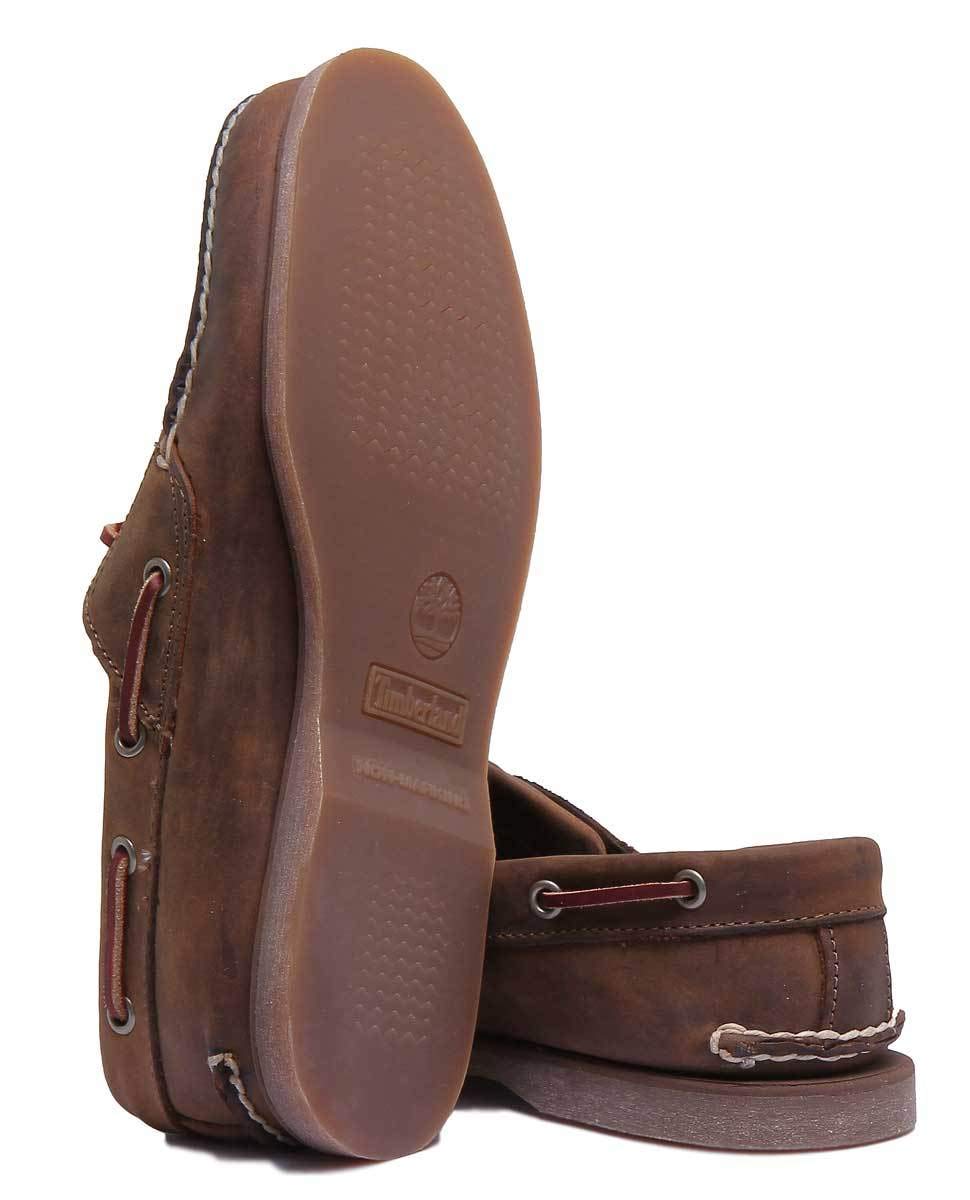 Timberland Classic 2 Eye, Scarpe da Barca Uomo, Marrone Gaucho Roughcut Smooth, 41 EU