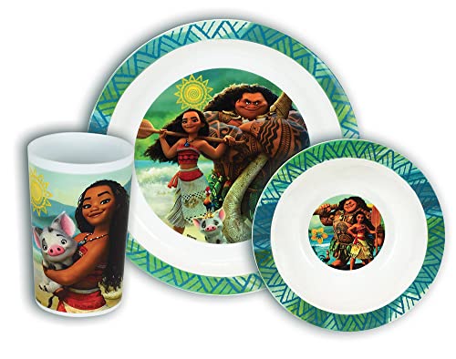 FUN HOUSE 005602 Disney VAIANA - Juego de comidas (plato), color blanco