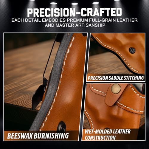 Premium OWB Leather Holster for J Frame Revolvers