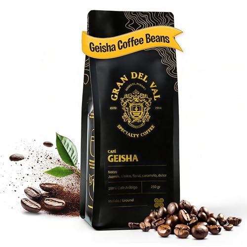 Gran Del Val Panamanian Honey Process Geisha Coffee Whole Beans - Panama Coffee Souvenier with Notes of Jasmine, Citrus, Floral and Sweet Caramel (8.8 oz)