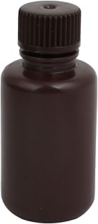Aexit 60ml Plastic gauge Refillable Narrow Mouth DIY Liquid Storage Bottle Container Brown