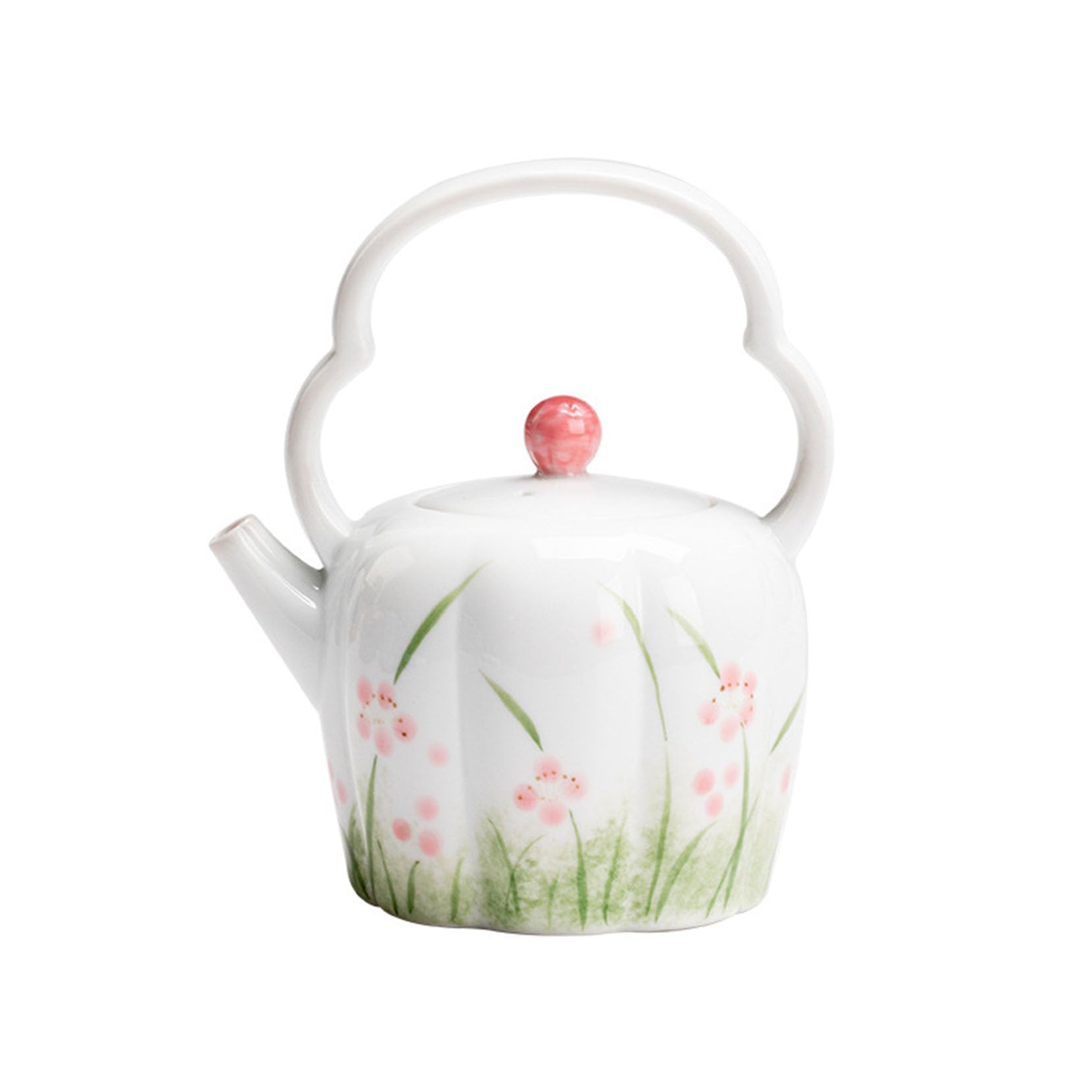 Ceramiczny dzbanek do herbaty, 155 ml, dzbanek do kawy, do kwitnienia i luźnych liści herbaty, ręcznie wykonany dzbanek do herbaty premium, ręcznie rysowany dzbanek do herbaty z otworem na kulkę