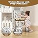 Glaf Toddler Slide 9 in 1 Outdoor Playset Indoor Playground Kids Slides for Toddlers 1-3 Baby Toys with Climber Basketball Hoop Drawing Board and Storage Space (Grey)