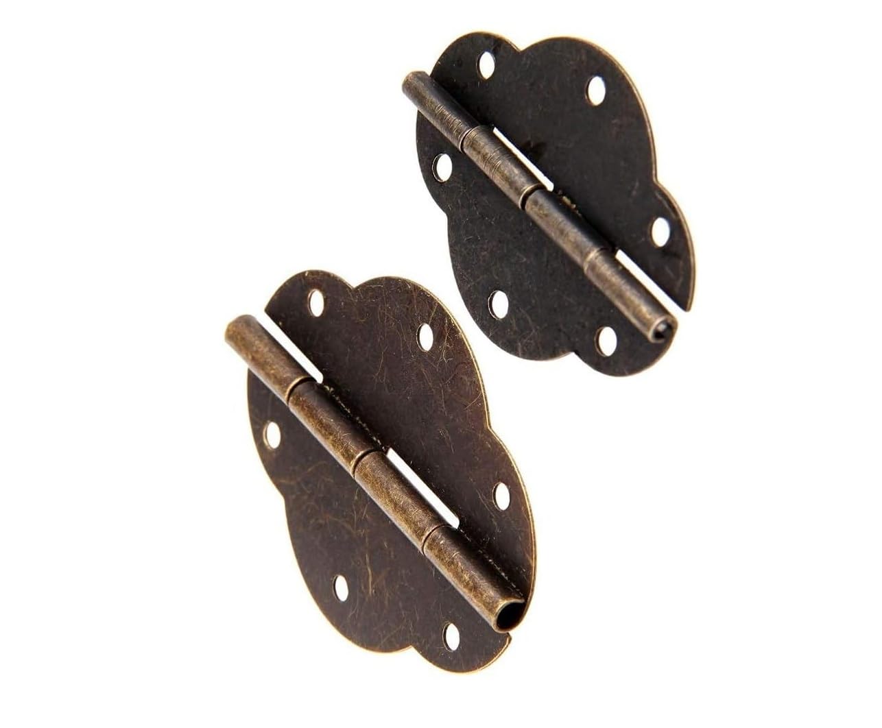 2Pcs Antique Bronze Cabinet Hinges, 270° Door Butt Hinge with Screws(56X42mm)