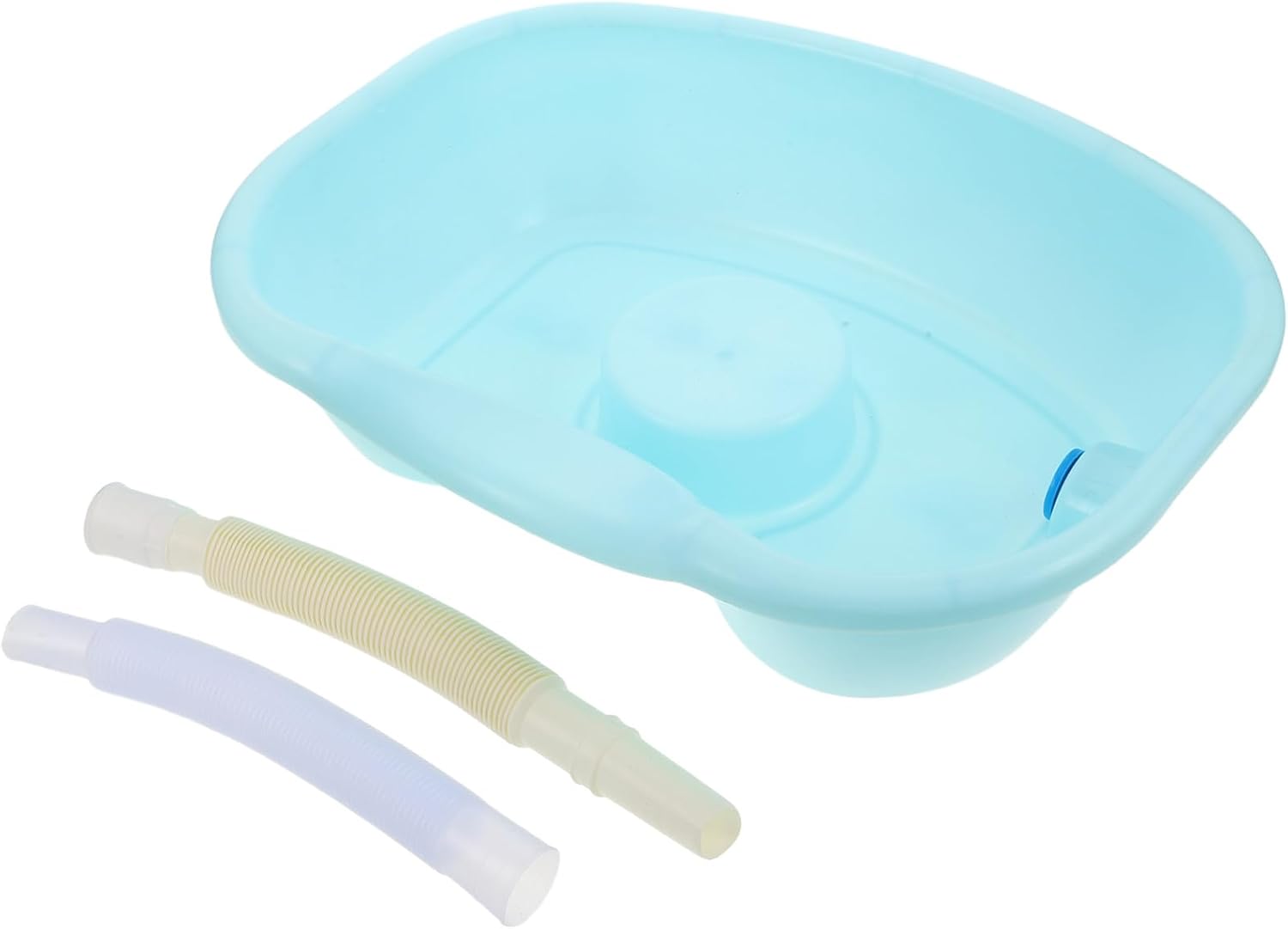 Mikinona Portable Shampoo Basin for Bedridden Patients with Neck Support Soft Flexible Plastic Hair Washing Tray for Elderly Pregnant Women Splash- Comfortable Compact and Easy to Store for