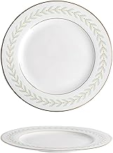 POCHY Pratos de jantar empilháveis Prato de servir pratos redondos de cerâmica pratos de jantar restaurante porcelana prato de sobremesa feito à mão arte borda dourada prato de jantar prato de bife para casa pratos de sobremesa pratos