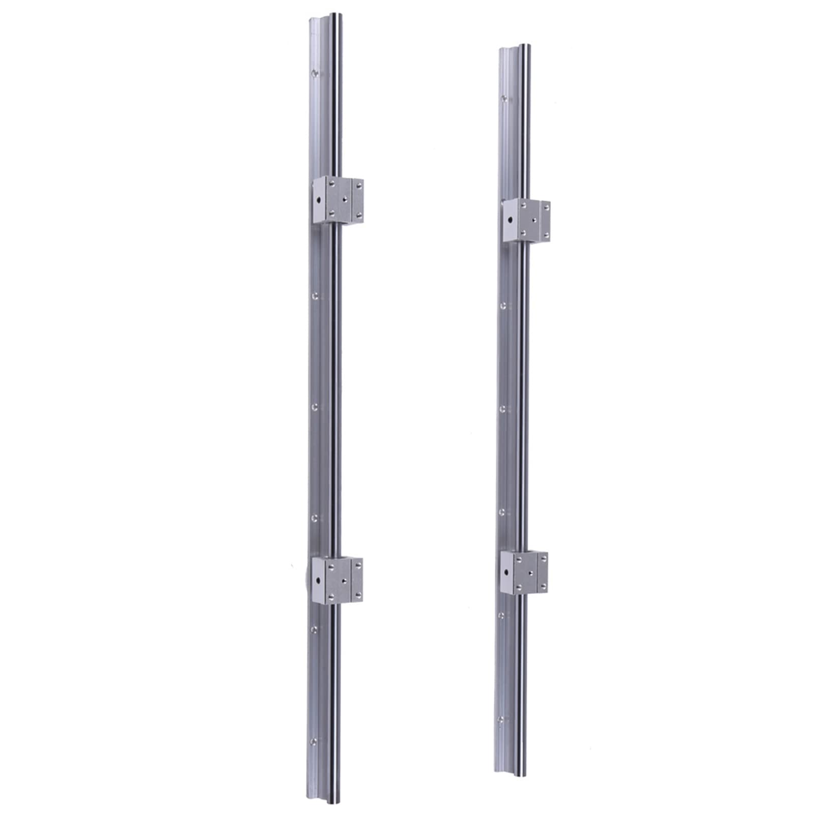 Zestaw Prowadnic Szynowych z łożyskiem Liniowym 12 Mm z 4 Blokami SBR12UU, Odporny na rdzę, Trwały Metal, długość 700 Mm Zapewniająca Precyzyjny Ruch